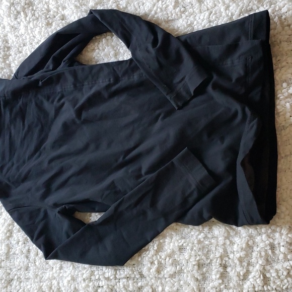 Lululemon Sweater Womens Size 6 blaxk Coast Wrap Jacket Snap Front - Picture 3 of 7